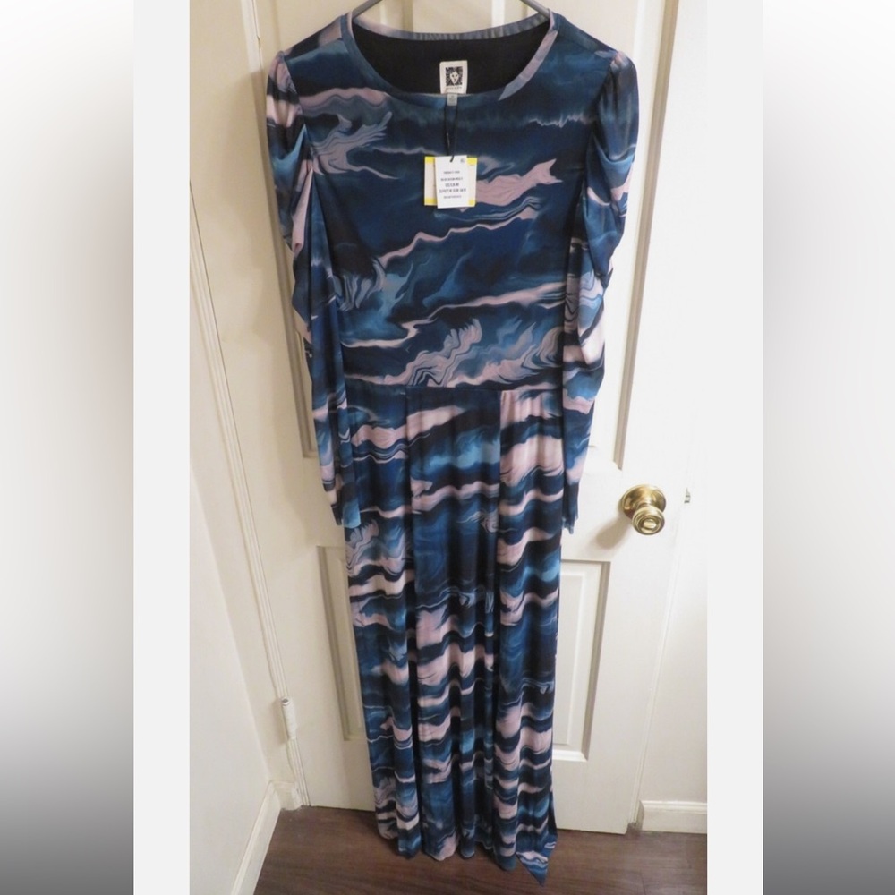 Blue Ocean mesh Maxi Dress